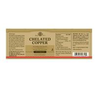 Solgar Chelated Copper 100 Units One Size Brown