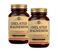 Solgar Chelated Magnesium - Supports Muscle and 100 count - 2 PACKS LOT