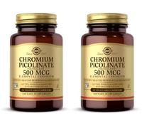 Solgar Chromium Picolinate 500 µg - 60 Veg Capsules (Pack of 2)
