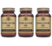 Solgar Cod Liver Oil 250 Softgels X 3