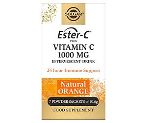 Solgar® Ester-C® Plus Effervescent - 7 x Sachets - Recharge Body and Mind - with B-Vitamins, Zinc and Magnesium - Immunity Support