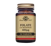 Solgar Folate (as Metafolin®) 400 µg Tablets - Food Supplement - Pack of 50 - Supports Blood Formation - Helps Reduce Tiredness and Fatigue - Wellbeing for Men and Women - Vegan