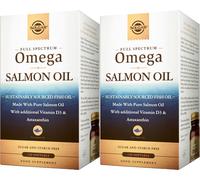 Solgar Full Spectrum Omega Salmon Oil 120 Softgels x2 Heart Supplement