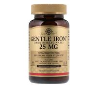 Solgar, Gentle Iron, 25 mg, 180 Vegetable Capsules