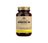 Solgar Ginkgo Biloba Vegetable Capsules - Pack of 60 | Botanical extract with antioxidant properties to help fight free radicals and support mental alertness; vegan formula.