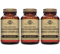 Solgar Glucosamine MSM Complex (Shellfish-Free) 60 Tablets X 3