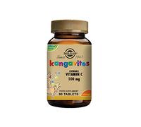 Solgar Kangavites Natural Orange Burst Vitamin C 100 mg Chewable Tablets, Brown, 9 g, 90 Count