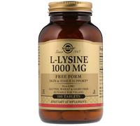 Solgar, L-Lysine, Free Form, 1,000 mg, 100 Tablets