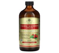 Solgar, Liquid Calcium Magnesium Citrate with Vitamin D3, Strawberry, 16 fl oz (473 ml)