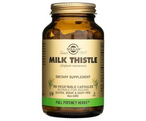 Solgar Milk Thistle 450 mg 100 Vegetable Capsules Herbal Extract Non-GMO Vegan