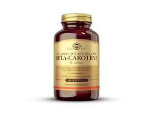 Solgar Natural Source Oceanic Beta Carotene Softgels - Pack of 180 - Fight Free Radicals - for Daily Use - Gluten Free, Gold