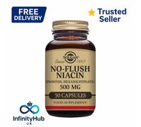 Solgar Vitamins No-Flush Niacin (Inositol Hexanicotinate) 500 mg 50 Vegicaps