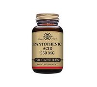 Solgar Pantothenic Acid 550 mg Vegetable Capsules - Pack of 50 - Reduces Tiredness and Fatigue - For Daily Use - Vegan and Gluten Free