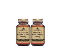 Solgar Psyllium Husks Fibre 500mg 200 Vegetable Capsules X 2