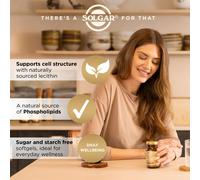 Solgar SOYA Lecithin 1360 Mg Softgels - Pack of 100 - Supports Cell