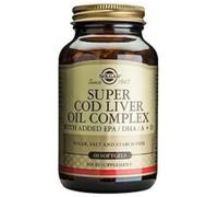 Solgar Super Cod Liver Oil Complex with EPA DHA Vitamin D 60 Softgels