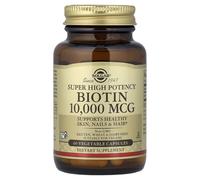 Solgar, Super High Potency Biotin, 10,000 mcg, 60 Vegetable Capsules