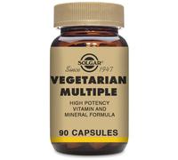 Solgar Vegetarian Multiple Vegetable Capsules - Rich in iron, Essential Vitamins & Minerals - Contains B12 and B Complex - Health Supplement - Vegan, Vegetarian, Kosher - Pack of 90