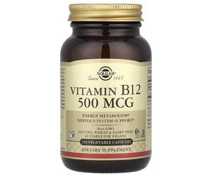 Solgar, Vitamin B12, 500 mcg, 250 Vegetable Capsules
