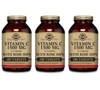 Solgar Vitamin C 1500mg with Rose Hips 180 Tablets X 3
