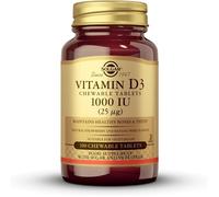 Solgar Vitamin D3 1000 Iu Chewable Tablets for Bones Teeth Muscle Pack of 100