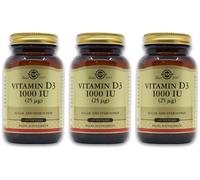 Solgar Vitamin D3 1000IU (25µg) 100 Softgels X 3
