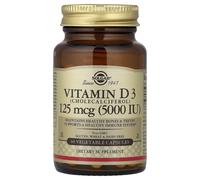 Solgar, Vitamin D3, 125 mcg (5,000 IU), 60 Vegetable Capsules