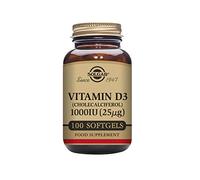 Solgar Vitamin D3 25 µg (1000 IU) Premium Cholecalciferol, 100 Softgels | Easy-To-Swallow Softgels Support The Immune System, Healthy Bones, Teeth And Muscle Function, One A Day, Contains Fish