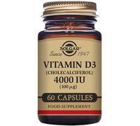 Solgar Vitamin D3 (Cholecalciferol) 4000 IU (100 µg) Vegetable Capsules - Pack of 60