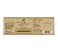 Solgar Vitamin D3 4000 Iu 100 Mcg 60 Units One Size Brown