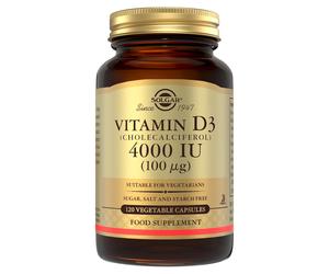 Solgar Vitamin D3 4000IU 120 Vegetable Capsules Keeps bones and teeth healthy