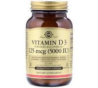 Solgar, Vitamin D3 (Cholecalciferol), 125 mcg (5000 IU), 120 Vegetable Capsules