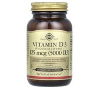 Solgar, Vitamin D3 (Cholecalciferol), 125 mcg (5000 IU), 120 Vegetable Capsules