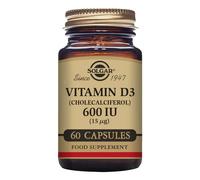 Solgar Vitamin D3 Cholecalciferol 600 IU 60 Vegetable Capsules bb 07/27