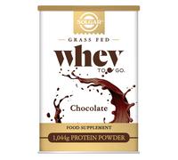 Solgar Whey To Go Natural Chocolate Flavour Whey Protein Powder 1162g - Grass-Fed Whey from New Zealand Cows - Aids Growth and Repair of the Body -