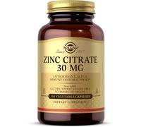 Solgar Zinc Citrate 30 mg - 100 Vegetable Capsules | Supports Healthy Skin, Hair & Nails - Powerful Antioxidant - Promotes Healthy Brain Function - Highly Absorbable - Vegan