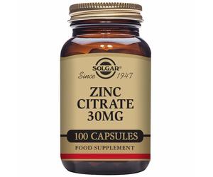 Solgar Zinc Citrate 30 mg Vegetable Capsules - Pack of 100