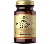 Solgar Zinc Picolinate 22mg Dietary Supplement for Immune system- 100 Tablets