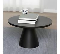 Soli Coffee Table - Round - Black Ceramic - Small