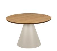 Soli Low Round Coffee Table in Oak/Grey 65x43cm