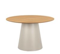 Furniture To Go Soli Round Dining Table in Oak/Grey 120x75cm - Grey - No - Grey