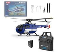 SOLIAXDIY 1/48 Scale C186Max RC Helicopter, RC ERA BO105 2.4GHz 4CH Aileronless Remote Control Helicopter with 6-Axis Gyro & One-Key Takeoff & Optical Flow Positioning