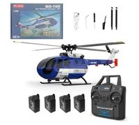 SOLIAXDIY 1/48 Scale C186Max RC Helicopter, RC ERA BO105 2.4GHz 4CH Aileronless Remote Control Helicopter with 6-Axis Gyro & One-Key Takeoff & Optical Flow Positioning
