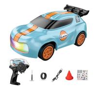 SOLIAXDIY 1:64 Mini RC Drift Car with LED Light, 4WD High-Speed Remote Control Car Model, 2.4GHz Full Proportional Desktop Racing Vehicle Toy Gift for Enthusiasts
