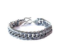 SOLIAXDIY 925 Sterling Silver Platinum-Plated Cuban Chain Bracelet - Icy Statement Wristwear for Clubs, Festivals & Street Fashion Looks, Unisex Bold Link Jewellery