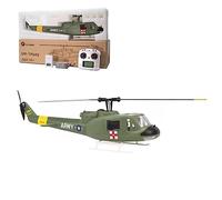 SOLIAXDIY FLYWING UH1-V3 Huey RC Helicopter, 470-Class 6CH Brushless with GP/S & 3D Stunt Flight, Omnidirectional Positioning, Metal Frame for Expert Pilots (Mode 1/Right-hand Control)