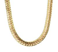 SOLIAXDIY RTT Jewellery Gold-Plated Cuban Chain Necklace - Thick 10mm Hip Hop Statement Link for Men or Women, Street Style Gift