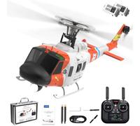 SOLIAXDIY YUXIANG F07S UH-1D Huey RC Helicopter for Adults, GP/S Stabilized 8CH Brushless Helicopter with Optical Flow & One-Key Return, RTF Aircraft Model for Professional Player (2 Battery)