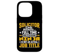 Solicitor Job Title - Funny Advocate Lawyer Legal Adviser Case for iPhone 14 Pro