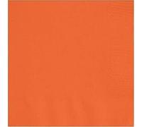 Solid 16cm Disposable Luncheon Paper Napkins Tableware for Celebrations, Parties and Events, Count-20 (Orange)